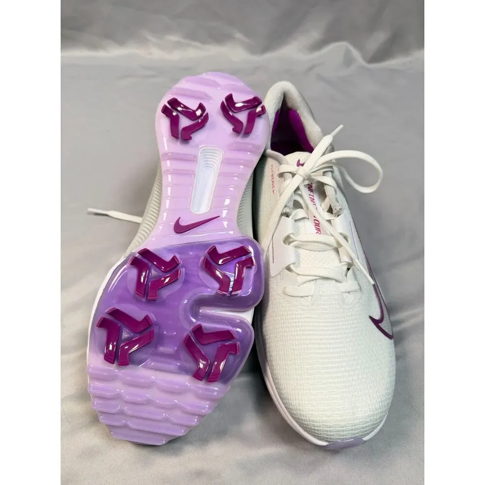 Nike Air Zoom Infinity Tour Golf Shoes White Purple FD0217-102 Size 9.5 NWOB